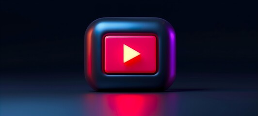 glowing play button