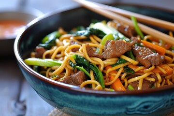 Oriental beef noodle.
