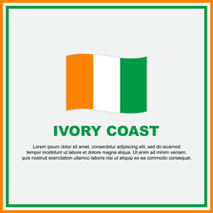 Ivory Coast Flag Background Design Template. Ivory Coast Independence Day Banner Social Media Post. Ivory Coast Banner