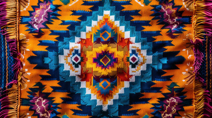 Colorful , peruvian rug textile. - obrazy, fototapety, plakaty