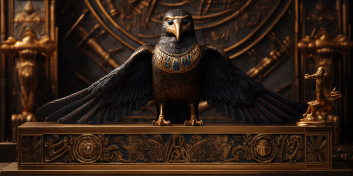 Horus falcon, Egyptian god of kingship, healing, protection, the sun and the sky.