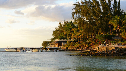 Africa,sunset in Mont Choisy in Mauritius