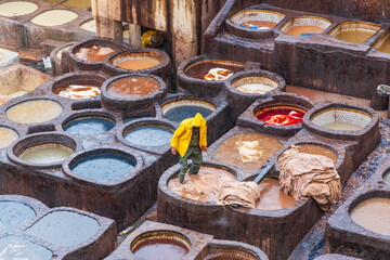 Fez city tannery