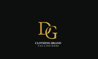 dg logo , clothing logo, letter logo, gold logo,