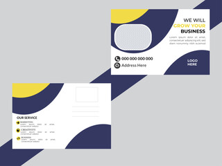 Creative modern corporate business postcard Design