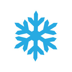 Snowflake sign blue icon. Vector image