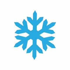 Snowflake sign blue icon image