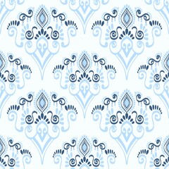 Ikat Flower Pattern Ethnic Geometric native tribal boho motif aztec textile fabric carpet mandalas African