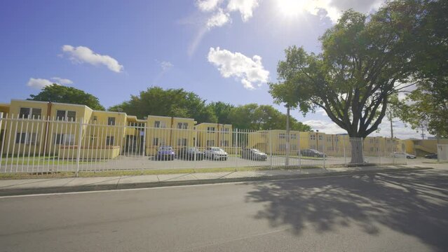 Government housing Miami Overtown Miami Florida HDR 4k