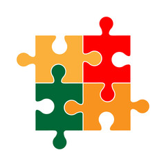 Obraz premium colorful puzzle icon