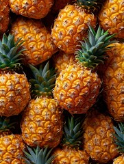 Full frame of pineapples background