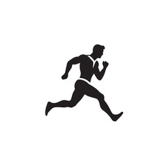 Fototapeta na wymiar man Run Logo