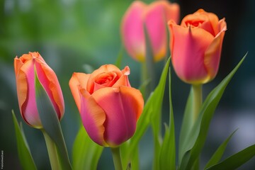 beautiful tulips in the garden beautiful tulips in the garden beautiful bouquet of tulips. colorful tulips.