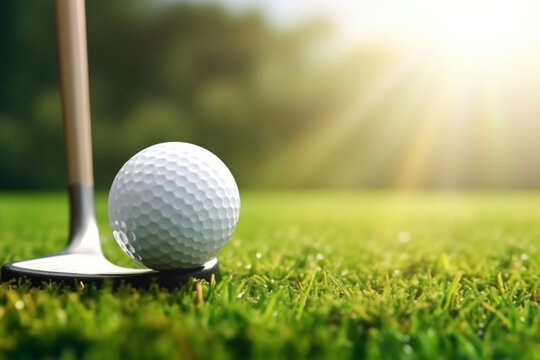golf ball on green field