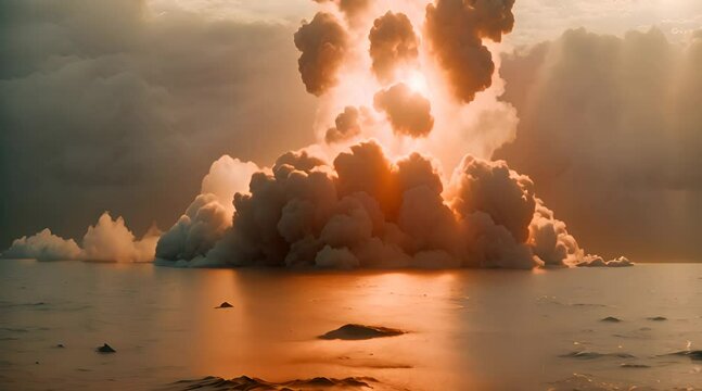 Nuclear explosion in the ocean