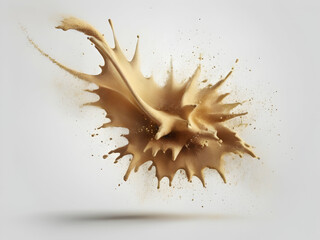 gold powder splash abstract background