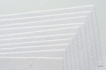 layered paper with staggered edge