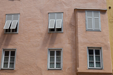 windows in the facades