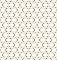 Vector seamless pattern. Modern stylish texture. Repeating linear geometric tiles. Monochrome triangles and hexagons. Trendy graphic design. Can be used as swatch for illustrator.