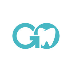Dental care logo design. Vector image
