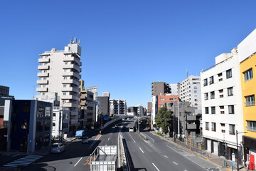 Fototapeta na wymiar Kannana-dori Avenue, Tokyo, Japan