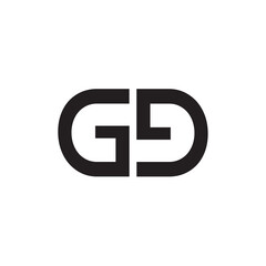 Initial double G logo. Vector image