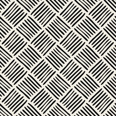Vector seamless pattern. Modern stylish texture. Repeating geometric tiles with stripes squares. Rounded bold stripes.