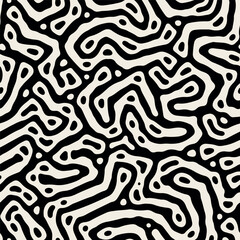 Fototapeta premium Vector seamless pattern. Abstract spotty texture. Natural monochrome design. Creative background with natural spots. Decorative organic swatch. 
