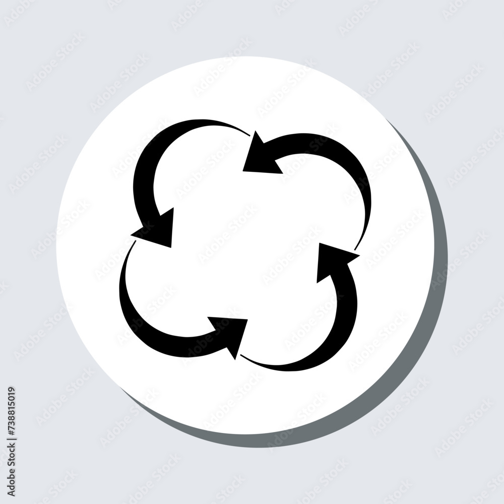 Poster repeat icon vector. recycle sign symbol in trendy flat style. rotation vector icon illustration in c