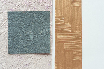 textured paper pieces backdrop