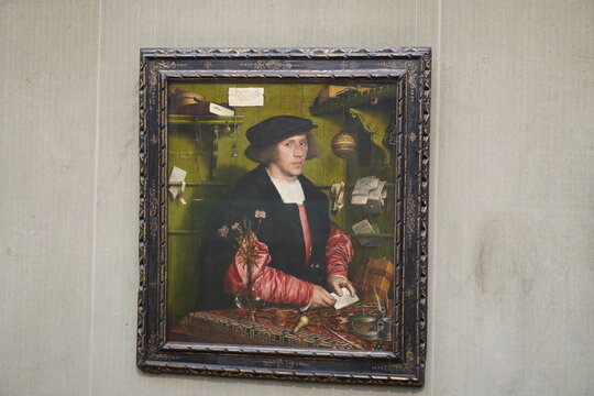 Der Kaufmann Georg Gisze von Hans Holbein d. J. in der Gem&auml;ldegalerie in Berlin am 17.02.2024