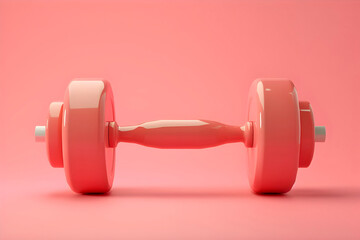 Obraz premium Dumbbells' against soft background - Ai Generated
