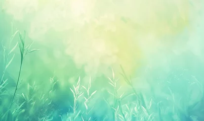 Fotobehang summer green blurry abstract grass © BackgroundWorld