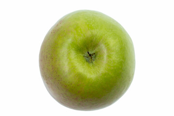 Fresh green apple isolated on white. With clipping path.