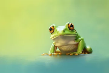 Deurstickers red eyed tree frog © Muhammad
