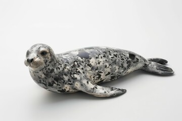 Obraz premium seal on a white background, naturalistic poses