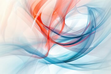 abstract blue and red swirl background, with light coming through, in the style of light white and light orange