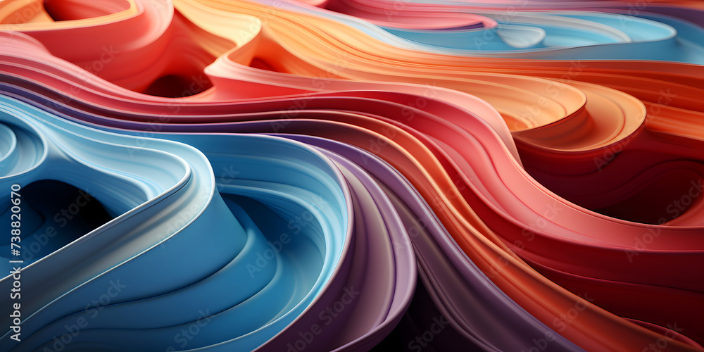 Poster enormous minimal colorful wave gradient background