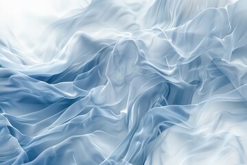 blue and white abstract wavy wave background, in the style of ghostly forms, smokey background