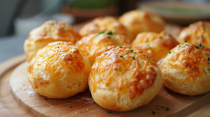 Gougères au Fromage - Cheese Gougères Snapshot Image - obrazy, fototapety, plakaty