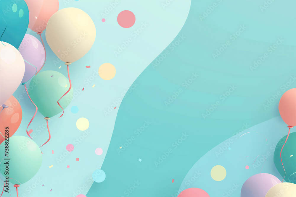 Poster a slide background showcasing a party. celebration spirit. balloons. background image. created with 