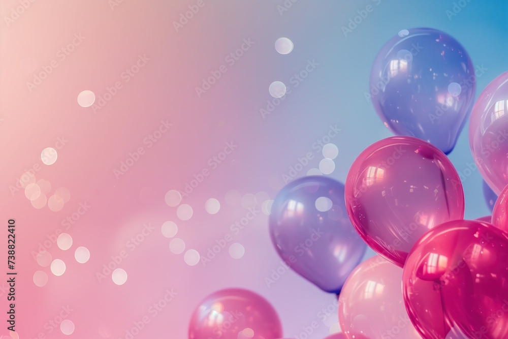 Poster a slide background showcasing a party. celebration spirit. balloons. background image. created with 