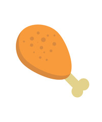Chicken leg hand drawing vector illustration