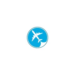 Travel plane logo isolated on white background