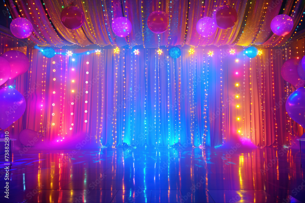 Aufkleber a slide background showcasing a party. celebration spirit. background image. created with generative