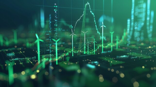 a graph of wind turbines and a chart of wind turbines