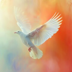 White Dove or Pigeon Wings that create a melodic hum as it soars through the air