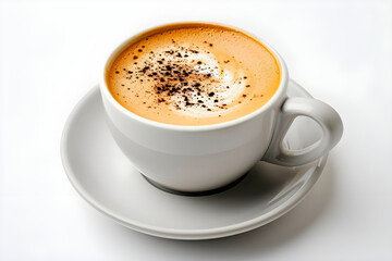 Tea coffee cup against soft background - Ai Generated