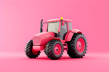 Isolated tractor against soft background - Ai Generated