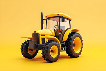 Isolated tractor against soft background - Ai Generated